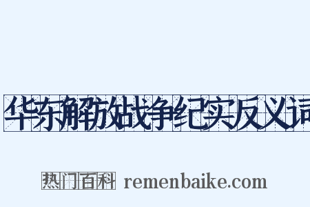 华东解放战争纪实反义词是什么意思的图片